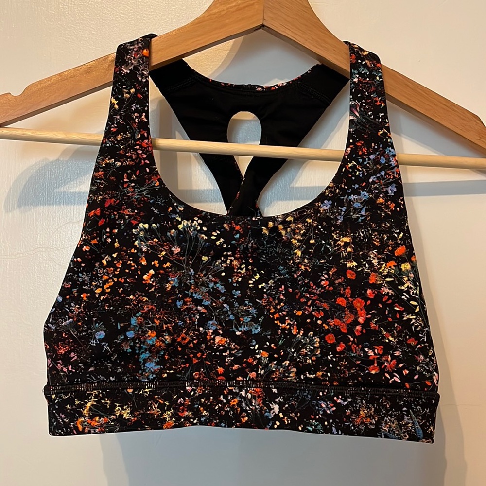 lululemon athletica Black Multicolor Sports Bra